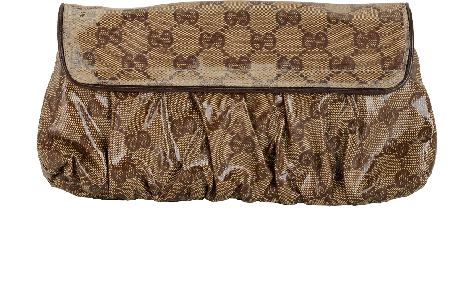 Babouska Hysteria Clutch On Chain, &pound;210, Handbags, Brown, Canvas, Back view